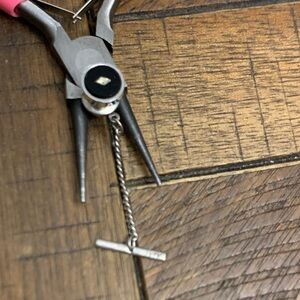 Vintage Dante Silver & black Tie Tack